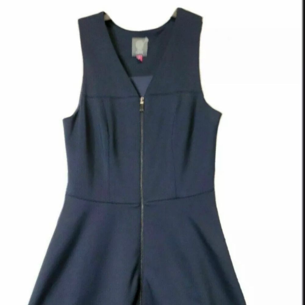 Vince Camuto Woman Casual Formal Sleeveless Fit & Flare Dress Size 10 Blue